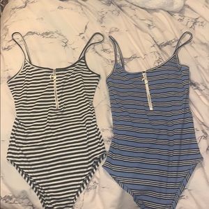 Two striped bodysuits combo